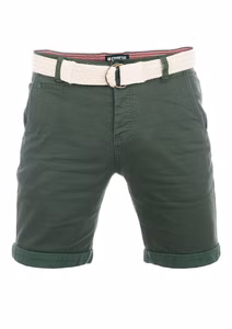 riverso Kurze Hosen Herren Sommer Chino Shorts mit Gürtel Regular Fit RIVHenryGrün