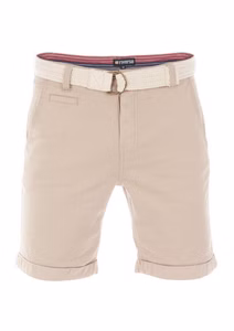 riverso Kurze Hosen Herren Sommer Chino Shorts mit Gürtel Regular Fit RIVHenryBeige