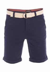 riverso Kurze Hosen Herren Sommer Chino Shorts mit Gürtel Regular Fit RIVHenryBlau