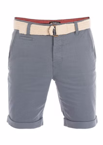 riverso Kurze Hosen Herren Sommer Chino Shorts mit Gürtel Regular Fit RIVHenryGrau