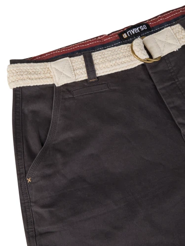 riverso Kurze Hosen Herren Sommer Chino Shorts mit Gürtel Regular Fit RIVHenry