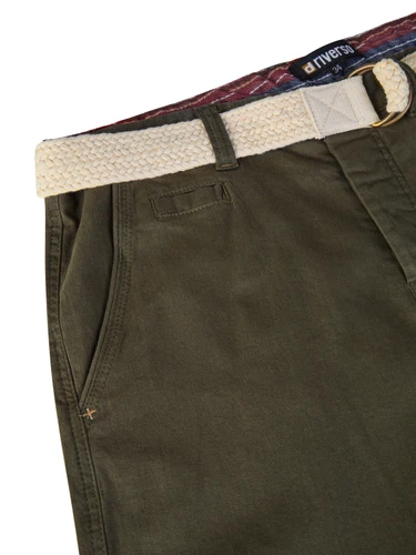 riverso Kurze Hosen Herren Sommer Chino Shorts mit Gürtel Regular Fit RIVHenry