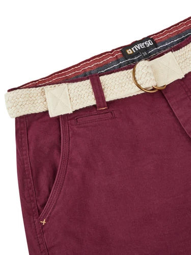 riverso Kurze Hosen Herren Sommer Chino Shorts mit Gürtel Regular Fit RIVHenry