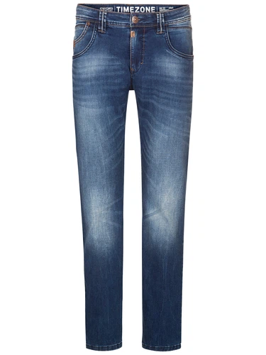 TIMEZONE Herren Jeans EliazTZ -  Regular Fit - Blau - Used Bright Blue Wash