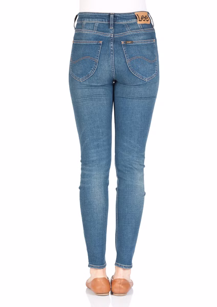 Lee Damen Jeans Scarlett High - Skinny Fit  - Blau - Dirt Road Lee Damen Jeans Scarlett High - Skinny Fit  - Blau - Dirt Road
