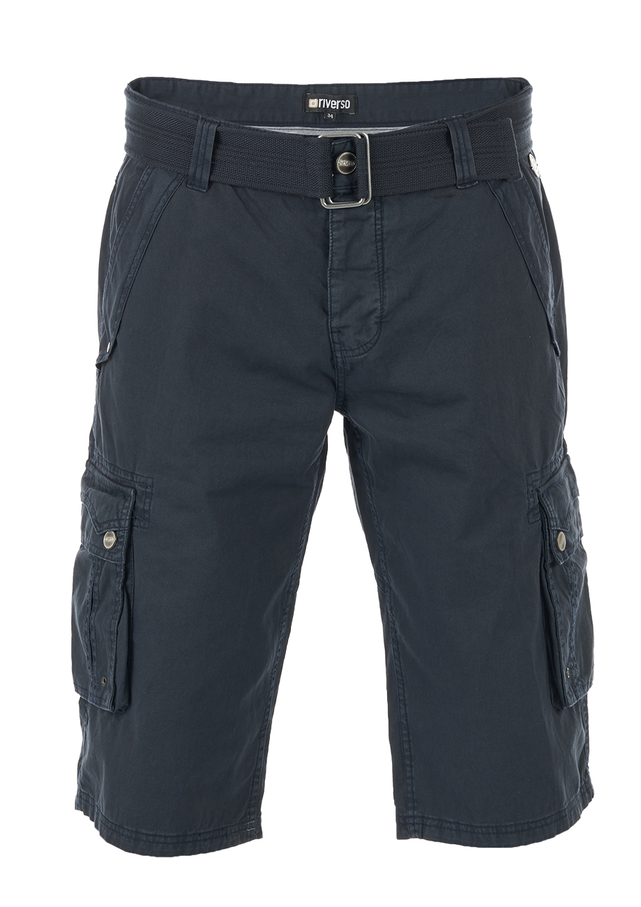 riverso Kurze Hosen Herren Cargo Shorts mit Gürtel Regular Fit RIVAnton