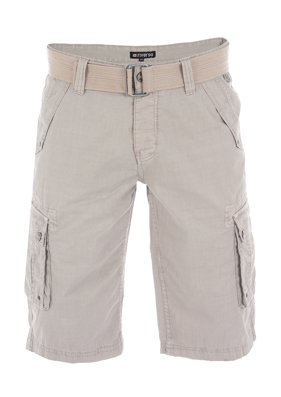 riverso Kurze Hosen Herren Cargo Shorts mit Gürtel Regular Fit RIVAnton