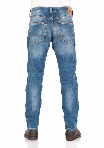 Mustang Herren Jeans Oregon - Tapered K Fit - Blau - Used Blue Mustang Herren Jeans Oregon - Tapered K Fit - Blau - Used Blue