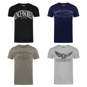 Tshirt Herren Baumwolle Regular Fit RIVLeon 4er Set Pack
