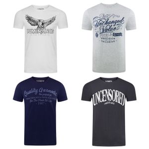 Tshirt Herren Baumwolle Regular Fit RIVLeon 4er Set Pack
