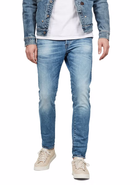 G-Star Herren Jeans 3301 Slim Fit - Blau - Authentic Faded Blue G-Star Herren Jeans 3301 Slim Fit - Blau - Authentic Faded Blue