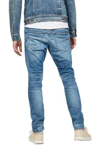 G-Star Herren Jeans 3301 Slim Fit - Blau - Authentic Faded Blue