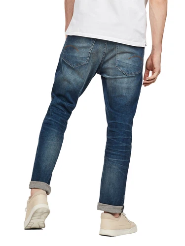 G-Star Herren Jeans 3301 Straight Fit - Blau - Worker Blue Faded