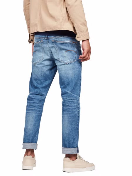 G-Star Herren Jeans 3301 Straight Fit - Blau - Authentic Faded Blue G-Star Herren Jeans 3301 Straight Fit - Blau - Authentic Faded Blue