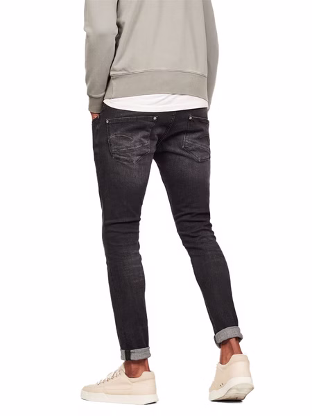 G-Star Herren Jeans Revend - Skinny Fit  - Schwarz - Medium Aged Faded G-Star Herren Jeans Revend - Skinny Fit  - Schwarz - Medium Aged Faded