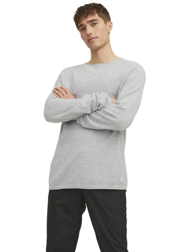 Jack & Jones Herren Sweater Pullover mit Rundhals Ausschnitt JJEHILL