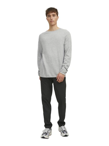 Jack & Jones Herren Sweater Pullover mit Rundhals Ausschnitt JJEHILL
