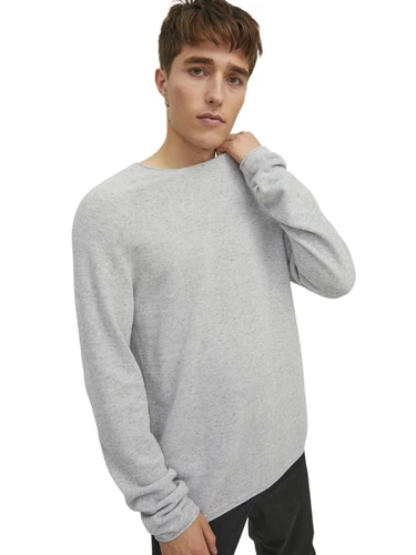 Jack & Jones Herren Sweater Pullover mit Rundhals Ausschnitt JJEHILL