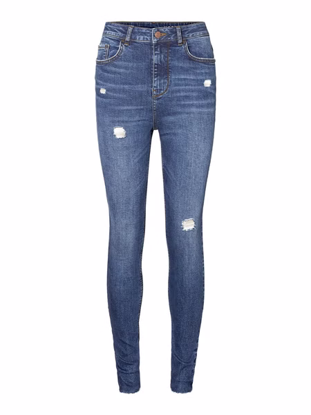 Noisy May Damen Jeans NMVICKY NW SKINNY DES JEANS BA052MB -  Skinny Fit - Blau - Medium Blue Denim Noisy May Damen Jeans NMVICKY NW SKINNY DES JEANS BA052MB -  Skinny Fit - Blau - Medium Blue Denim