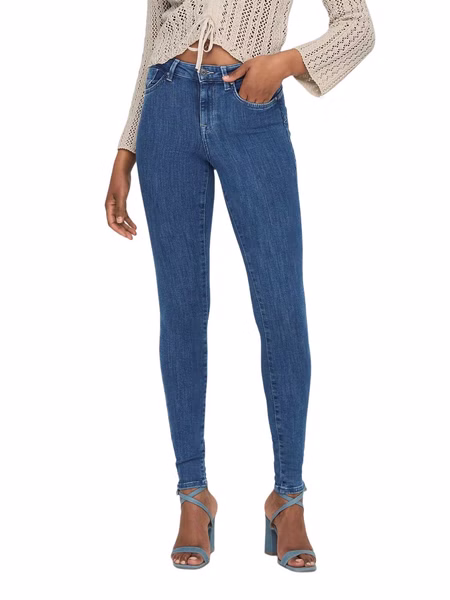 Only Damen Jeans ONLPOWER MID PUSH UP SK JEA REA3223 - Skinny Fit - Blau - Dark Blue Denim Only Damen Jeans ONLPOWER MID PUSH UP SK JEA REA3223 - Skinny Fit - Blau - Dark Blue Denim