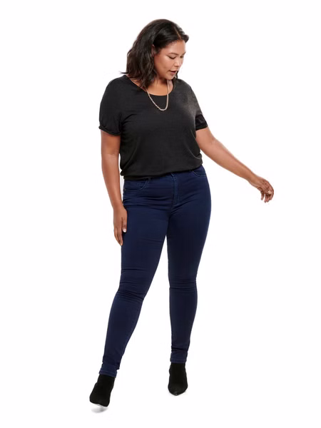 Carmakoma by Only Damen Jeans CARAUGUSTA HW SK  - Skinny Fit - Blau - Dark Blue Denim Carmakoma by Only Damen Jeans CARAUGUSTA HW SK  - Skinny Fit - Blau - Dark Blue Denim