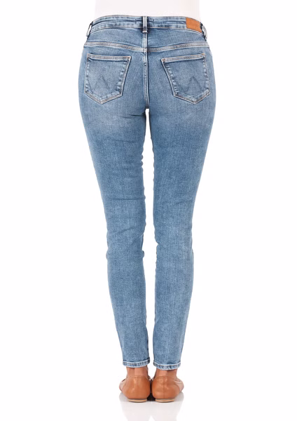 Wrangler Damen Jeans Skinny Fit - Blau - Water Blue Wrangler Damen Jeans Skinny Fit - Blau - Water Blue