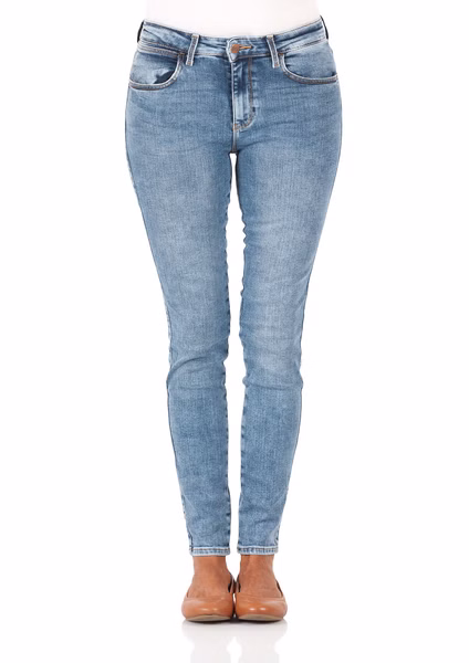 Wrangler Damen Jeans Skinny Fit - Blau - Water Blue Wrangler Damen Jeans Skinny Fit - Blau - Water Blue