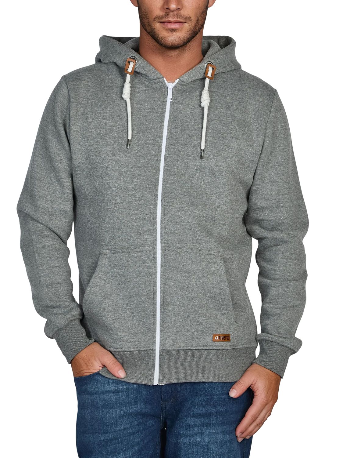 riverso Sweatjacke Herren mit Kapuze Reißverschluss Regular Fit RIVThilo