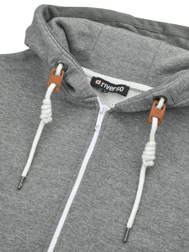 riverso Sweatjacke Herren mit Kapuze Reißverschluss Regular Fit RIVThilo