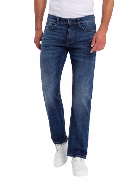 Cross Jeans Herren Jeans Antonio Relax Fit - Blau - Dark Mid Blue Cross Jeans Herren Jeans Antonio Relax Fit - Blau - Dark Mid Blue