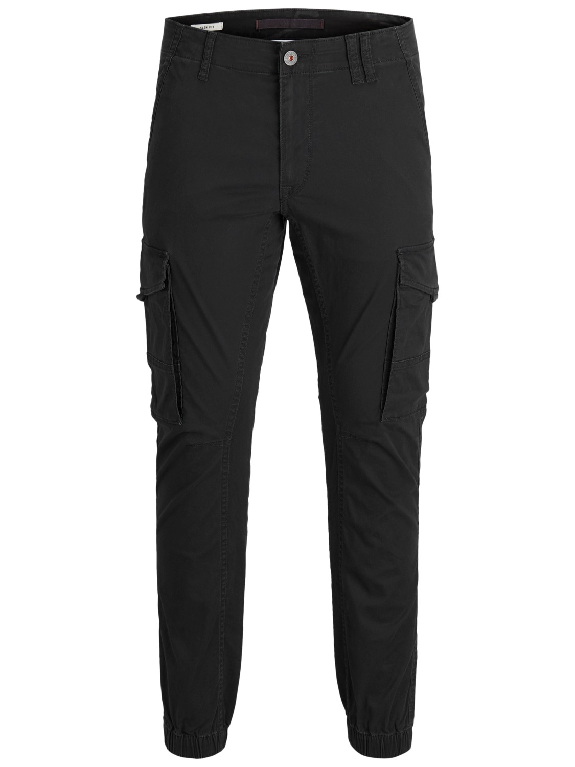 Jack & Jones Herren Cargohose JJIPAUL JJFLAKE AKM 542 -Tapered Fit - Schwarz - Black