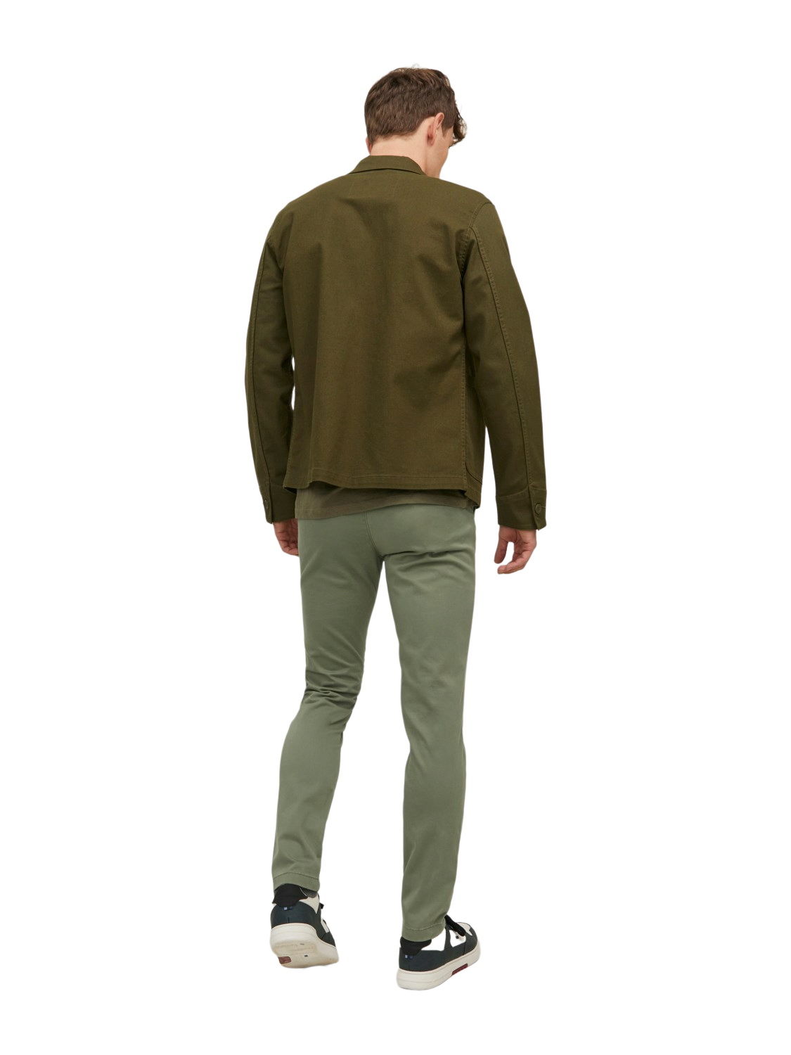 Jack & Jones Herren Chino Hose JJIMARCO JJBOWIE SA - Slim Fit - Blau - Grün günstig online kaufen