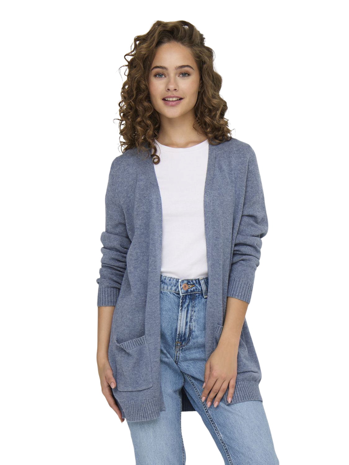 Only Damen Strickjacke ONLLESLY L/S OPEN CARDIGAN