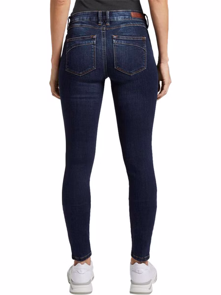 Tom Tailor Denim Damen Jeans Jona - Extra Skinny Fit - Blau - Dark Stone Wash Tom Tailor Denim Damen Jeans Jona - Extra Skinny Fit - Blau - Dark Stone Wash