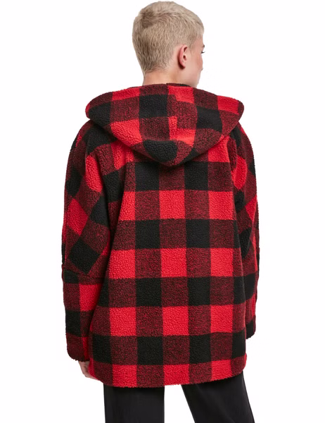 Urban Classics Ladies Hooded Oversized Check Sherpa Jacke Urban Classics Ladies Hooded Oversized Check Sherpa Jacke