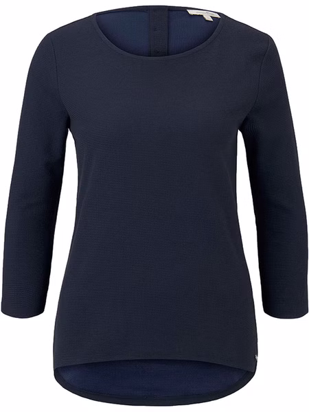 Tom Tailor Denim Damen 3/4 Arm Basic Shirt Tom Tailor Denim Damen 3/4 Arm Basic Shirt