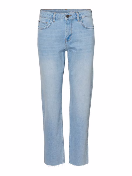 Noisy May Damen Jeans NMJENNA NW STRGHT ANK KI013LB -  Straight Fit - Blau - Light Blue Denim Noisy May Damen Jeans NMJENNA NW STRGHT ANK KI013LB -  Straight Fit - Blau - Light Blue Denim