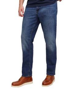 Jack & Jones Herren Jeans JJITIM JJORIGINAL AM 814 - Slim Fit - Blau - Blue Denim PlussizeBlau