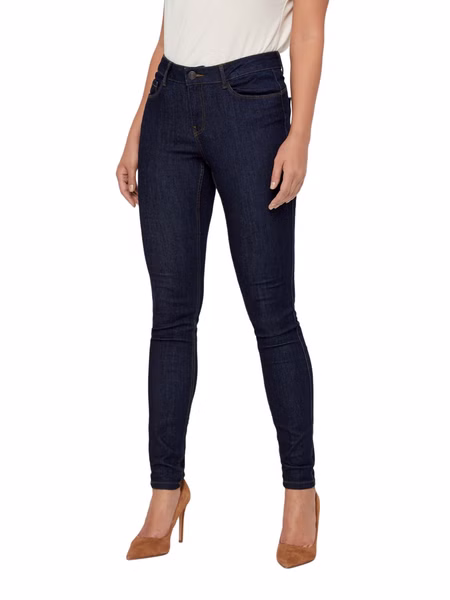 Vero Moda Damen Jeans VMSEVEN NW S SHAPE UP JEANS VI500 - Skinny Fit - Blau - Dark Blue Denim Vero Moda Damen Jeans VMSEVEN NW S SHAPE UP JEANS VI500 - Skinny Fit - Blau - Dark Blue Denim