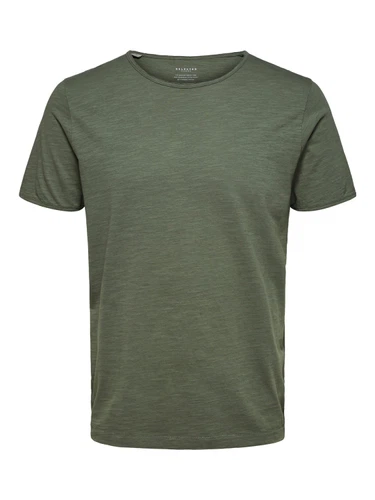 Selected Homme Herren O-Neck Kurzarm T-Shirt SLHMORGAN - Regular Fit