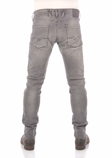 Replay Herren Jeans Anbass - Slim Fit - Grau - Dark Grey Denim Replay Herren Jeans Anbass - Slim Fit - Grau - Dark Grey Denim