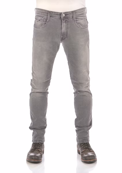 Replay Herren Jeans Anbass - Slim Fit - Grau - Dark Grey Denim Replay Herren Jeans Anbass - Slim Fit - Grau - Dark Grey Denim