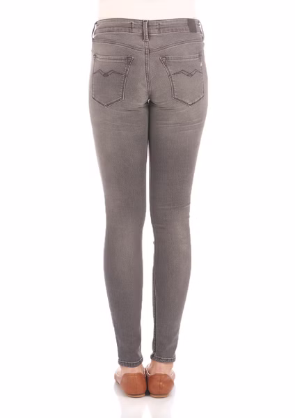 Replay Damen Jeans New Luz - Skinny Fit - Grau - Dark Grey Denim Replay Damen Jeans New Luz - Skinny Fit - Grau - Dark Grey Denim