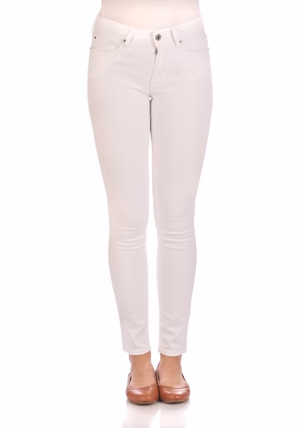 Replay Damen Jeans New Luz - Skinny Fit - Weiß - White Denim Replay Damen Jeans New Luz - Skinny Fit - Weiß - White Denim