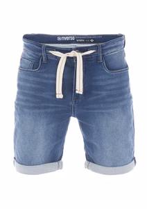 riverso Jeans Shorts Herren Stretch Kurz Kordelzug Regular Fit RIVPaulBlau
