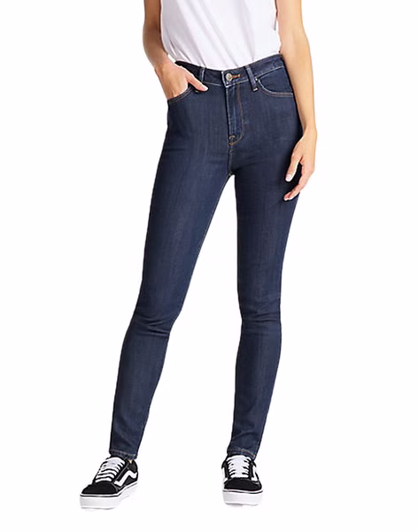Lee Damen Jeans Jeanshose Stretch Scarlett High Skinny Fit  - Blau - Tonal Stonewash Lee Damen Jeans Jeanshose Stretch Scarlett High Skinny Fit  - Blau - Tonal Stonewash