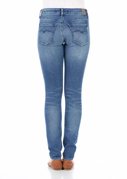 Replay Damen Jeans New Luz - Skinny Fit - Blau - Medium Blue Denim Replay Damen Jeans New Luz - Skinny Fit - Blau - Medium Blue Denim