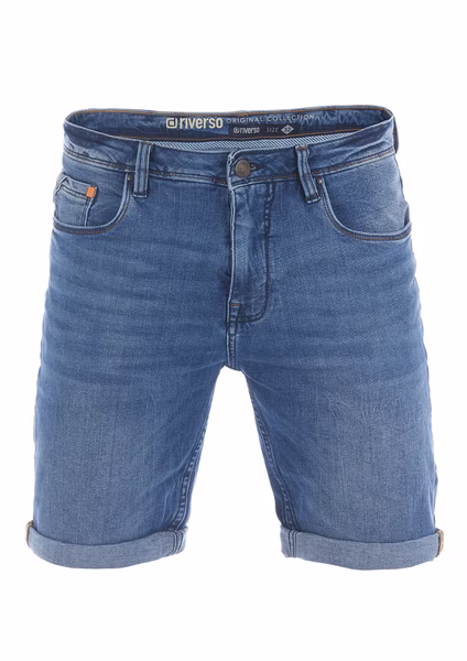 riverso Jeans Shorts Herren Stretch Kurz Regular Fit RIVUdo
