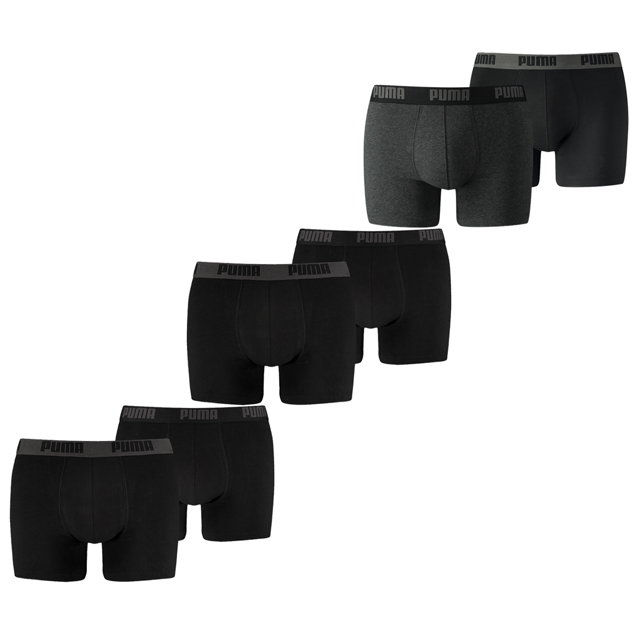 Puma Herren Boxershort Basic Boxer Unterwäsche Baumwolle - 4er 6er 8er Multipack