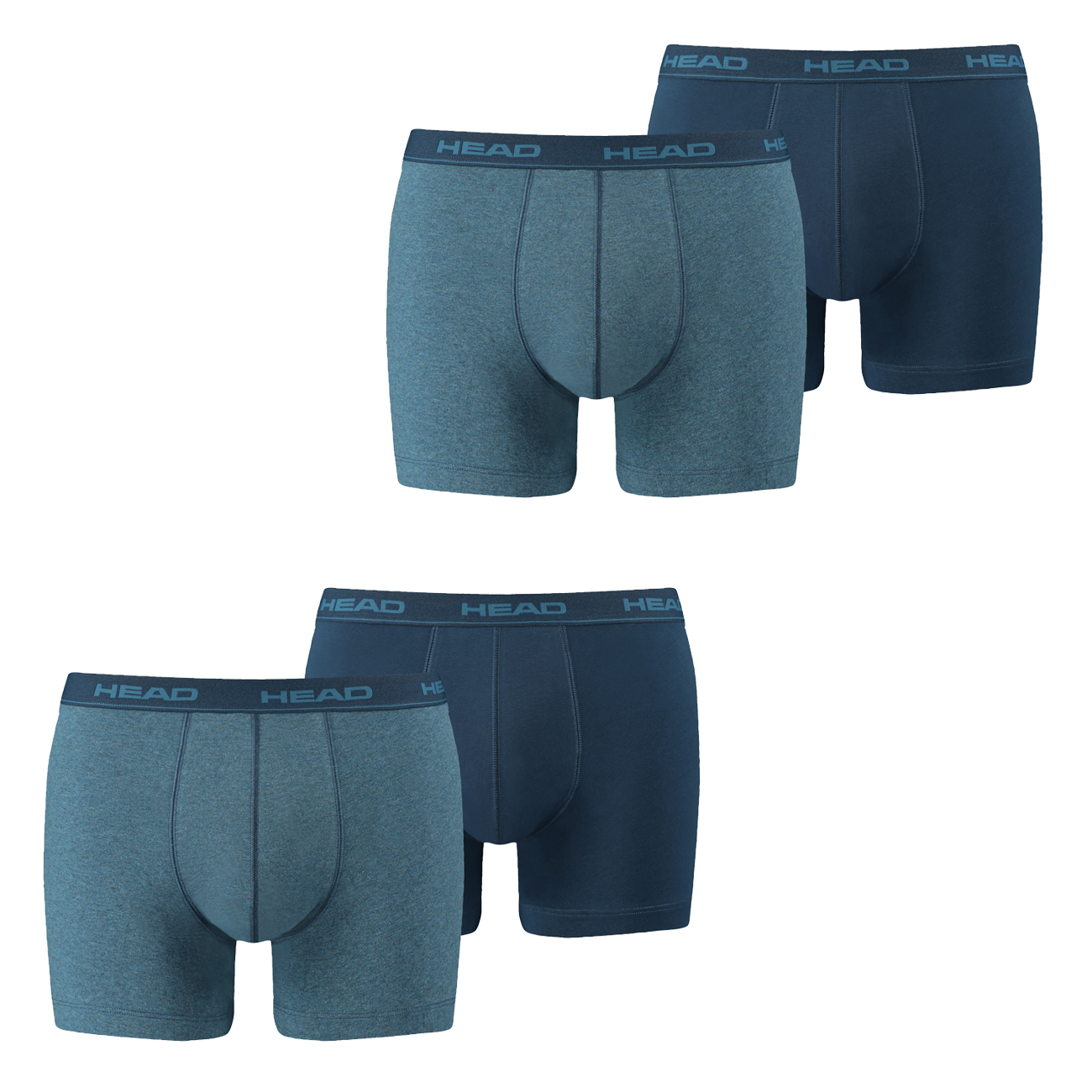 HEAD Herren Boxershort Basic Boxer Unterwäsche Baumwolle - 4er 6er 8er Multipack